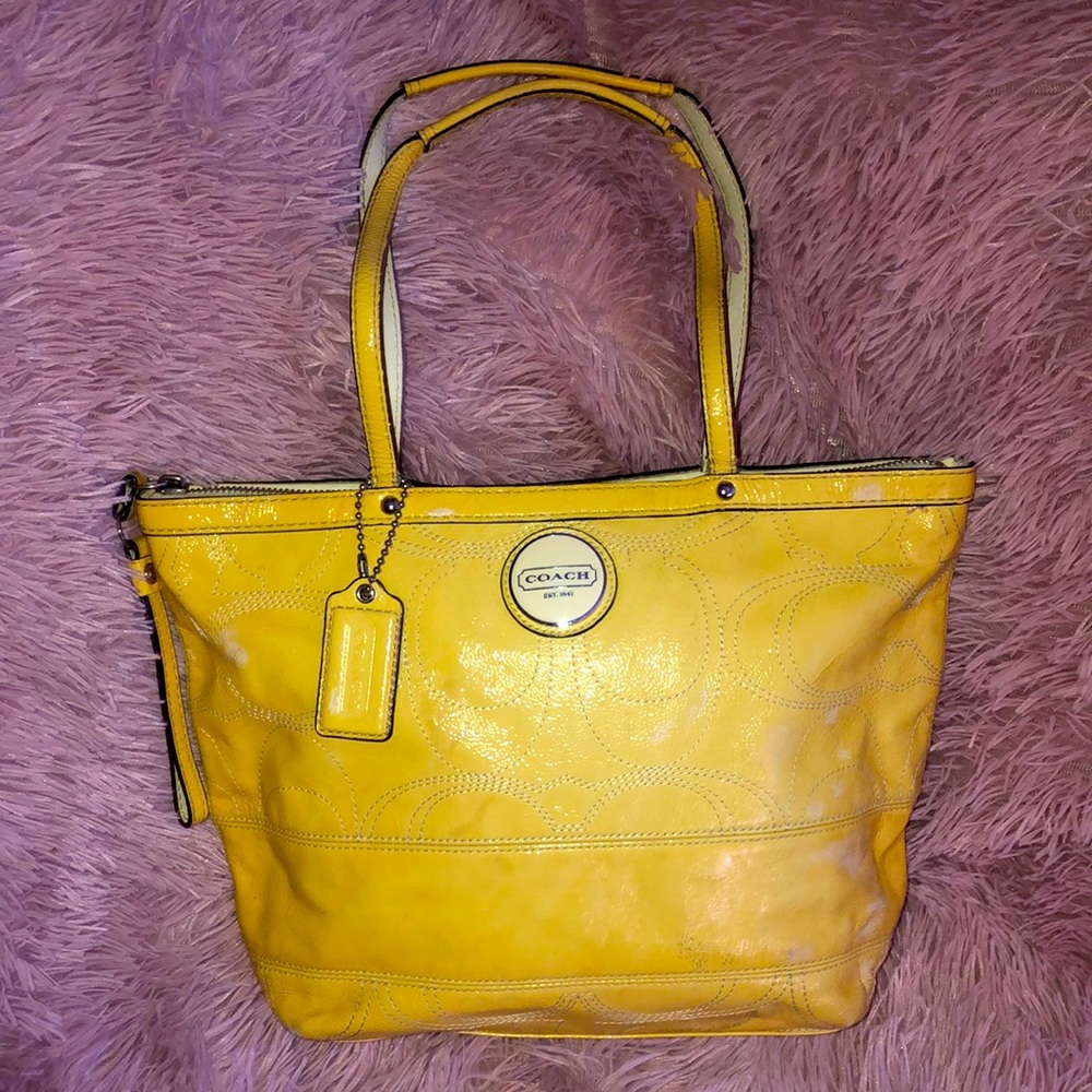 Sunny Perfection: Authentic Yellow Coach Handbag for You!